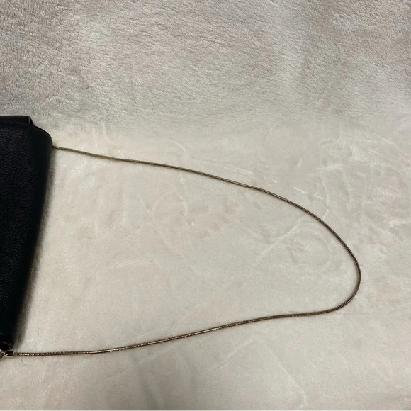 Kate Spade Jill Longacre Couth Black Leather Shoulder Bag Handbag Chain Strap - Picture 12 of 16